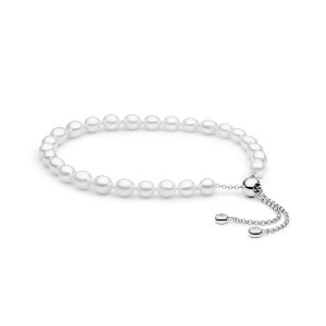 Bratara perle naturale si argint DiAmanti 202-72B_W-G (Argint 925‰ 0,95 g.)